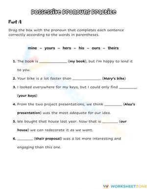 Possessive Pronouns Practice