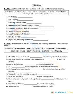 Essential Prefix Worksheet | Grade 6 ELA