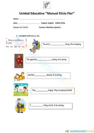 Essential Present Continuous Tense Worksheet | Grades 1-7