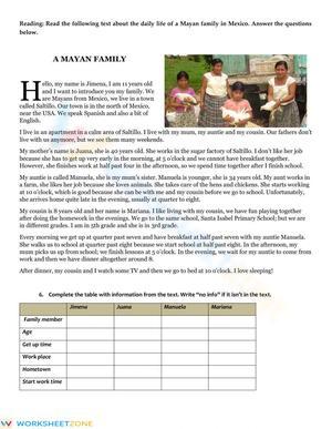 Routines - reading comprehension