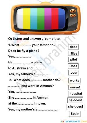 Grade 3 Simple Present — Printable No-Prep Worksheet