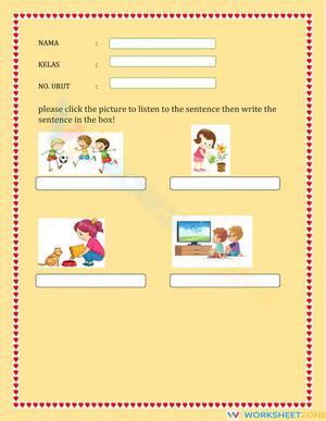 Essential Grade 8 Listening Quiz: Present Tenses Worksheet