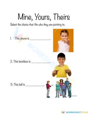 Printable Grade 1 Possessive Pronouns Worksheet | Ready