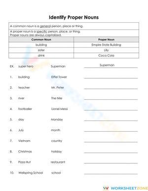 Identify Proper Nouns