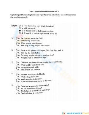 Unit 9 Test
