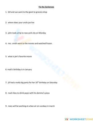 Grade 5 Punctuation — Printable No-Prep Worksheet