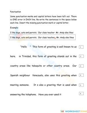 Grade 5 Punctuation — Printable No-Prep Worksheet