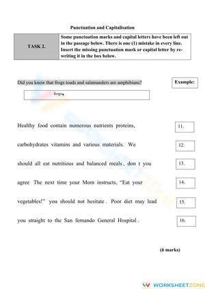 Grade 5 Punctuation — Printable No-Prep Worksheet