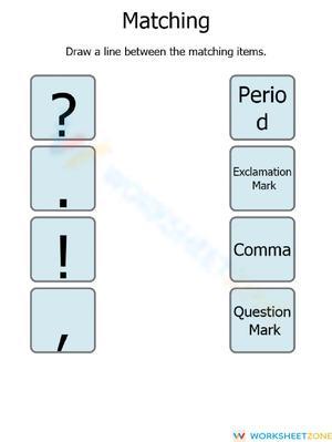 Kindergarten Punctuation — Printable No-Prep Worksheet