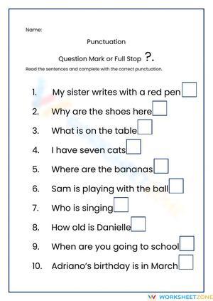 Question Mark or Full Stop?