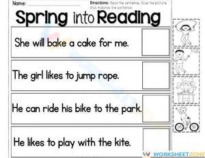 Grade K Reading Comprehension — Printable No-Prep Worksheet