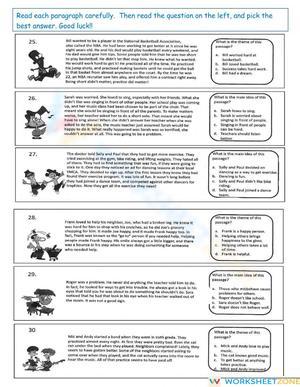 Finding Main Idea & Theme Part 3