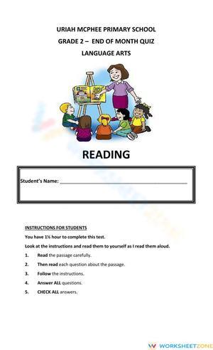 Grade 2 Reading Assessment | Essential ELA Quiz