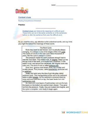 Context Clues - The Rock Cycle
