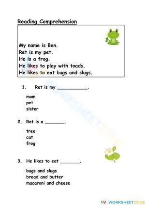 Boost Skills with Reading Comprehension Worksheet