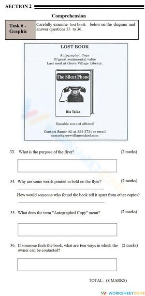 RI.5.7 Worksheet: Analyzing Graphics — Grade 5-8 Aligned