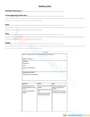 Essential Grade 3 Story Retelling — Printable Worksheet