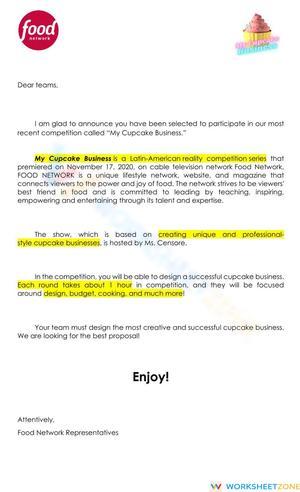 My Cupcake Business - Agreement