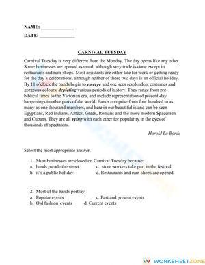 Carnival Tuesday
