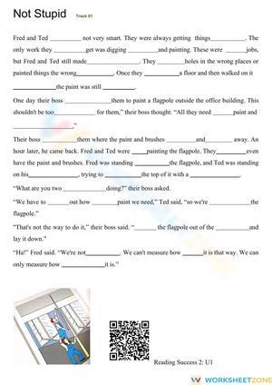 Grades 5-8 Reading — Printable No-Prep Worksheet