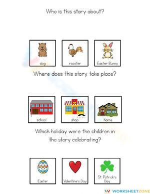 Printable Night Before Easter Reading Worksheet | Grades K-1