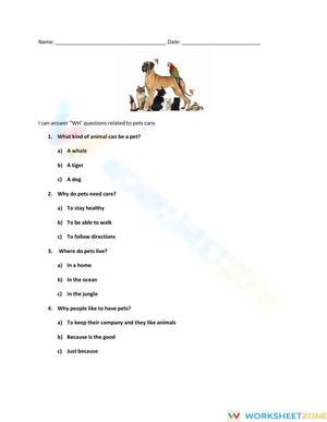 Pets wh questions