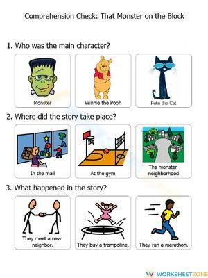 That Monster on the Block Worksheet | Grade 1-3 Essential