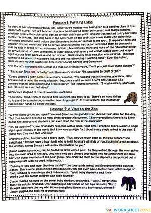 Compare Theme Worksheet | Printable Grade 5-6 ELA