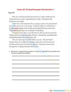 Journeys HOTS questions Dog Newspaper
