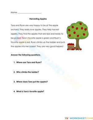 Printable Reading Comprehension Carr Worksheet | Grade 4 ELA