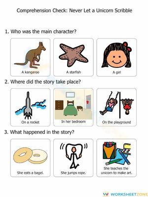 Never Let a Unicorn Scribble Worksheet | Ready for K-3