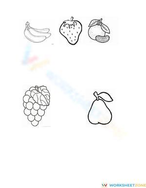 Essential Fruit Vocabulary Worksheet | Grade K-1 English
