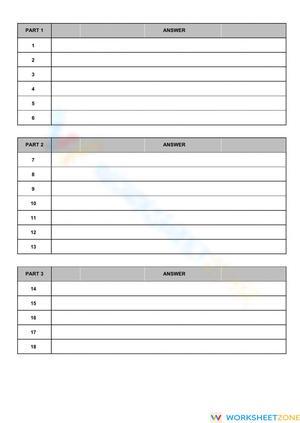 Mock Answer Key - Reading & Writing