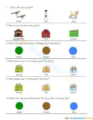 Grade K-1 And Then It's Spring — Printable No-Prep Worksheet