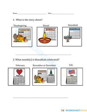 Printable Hanukkah Reading Comprehension | Grade K-2 ELA