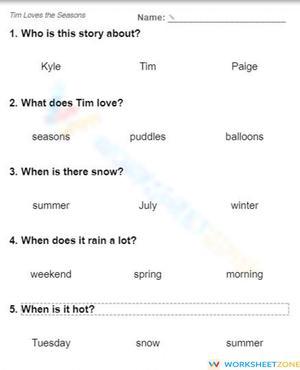 Tim loves the seasons