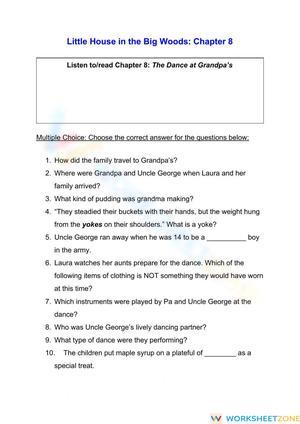 Little House in the Big Woods Chapter 8