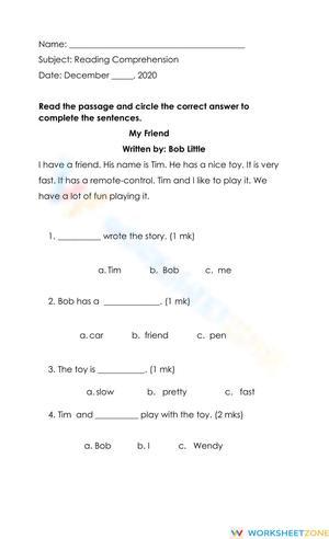 Reading Comprehension