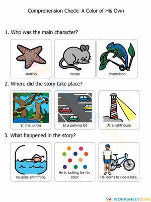 Grade 1 Reading Comprehension — Printable No-Prep Worksheet
