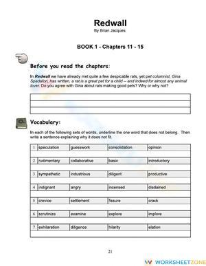 Redwall Novel Study part 4