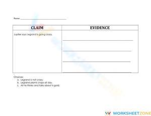 Using  textual evidence to support a claim