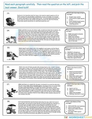 Finding Main Idea & Theme Part 2