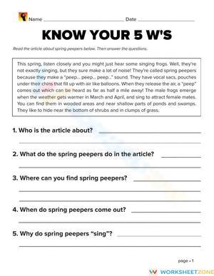 Who, What, When, Where, Why