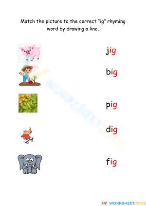 Rhyming Words - Ig Family