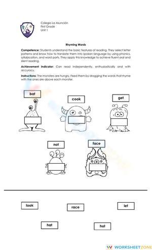 Rhyming Words Worksheet