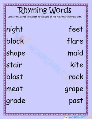 Rhyme Match 1