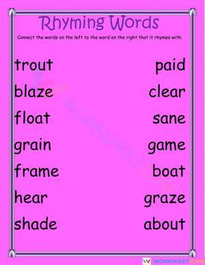 Rhyming Words 5