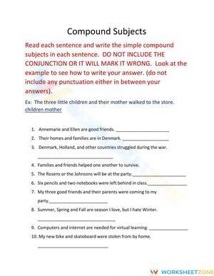 Compound Subjects