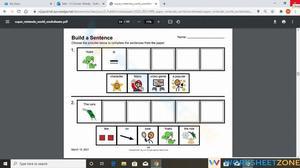 Printable Sentence Building Worksheet | Grade 1 ELA