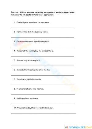 Sentence Rearranging